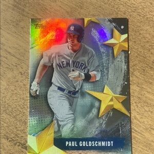 Topps Baseball Card with Gold Stars